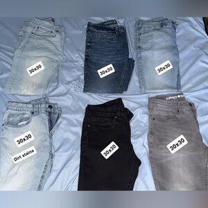 Men's David Buffalo Jeans - Mixed Colors (Light Blue, Dark Blue, Black, Gray)